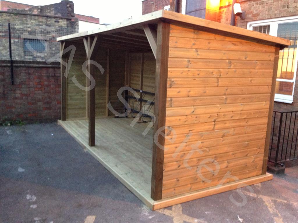 Wooden Cycle Shelter 5m | SAS Shelters