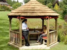 Thatched Roof Wooden Shelters | SAS Shelters